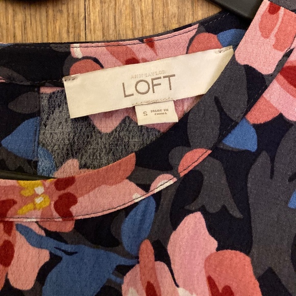 Loft Floral Swing Dress, Size S - Picture 3 of 6